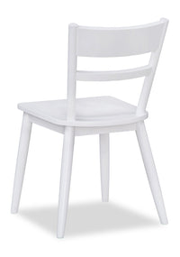 Remi Dining Chair with Curved Ladder-Back - White 