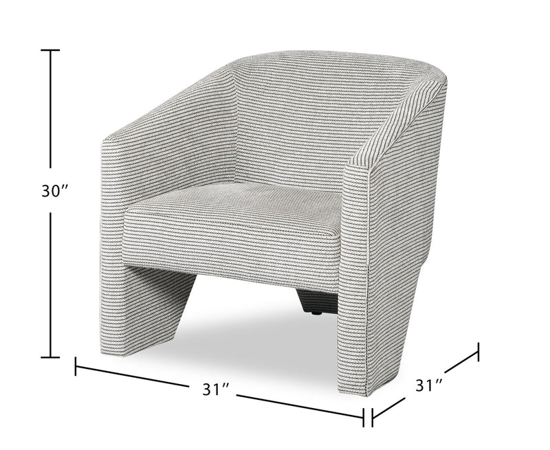 Adria 31\" Ink Multicolour Chenille Fabric Accent Chair