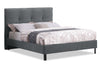Amos Charcoal Tufted Fabric Headboard - King