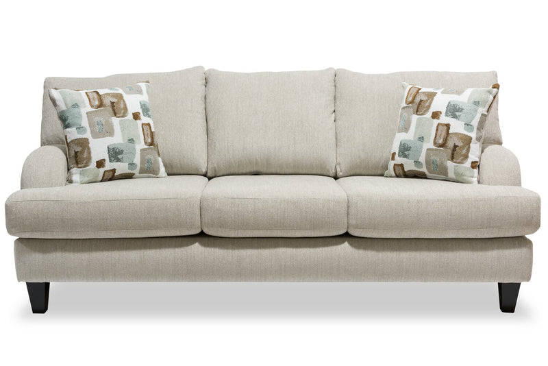 Nofia Chenille Sofa - Linen 
