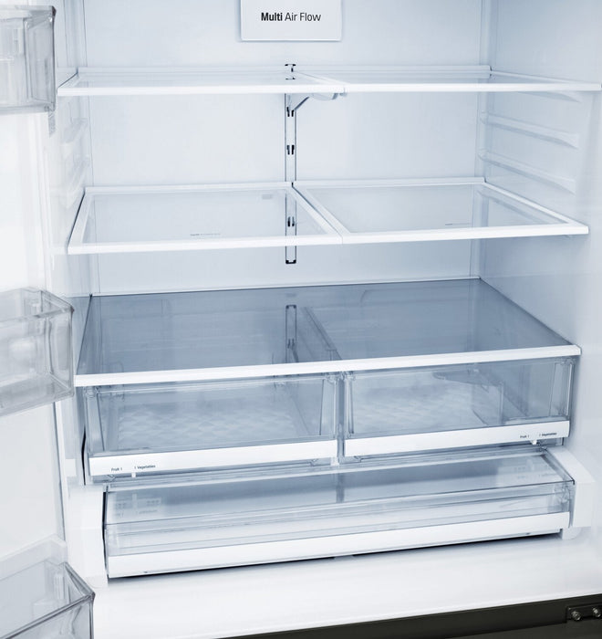 LG 36\" 28 Cu. Ft. French-Door Refrigerator - Smudge Proof Black Stainless Steel - LRFS28XBD 