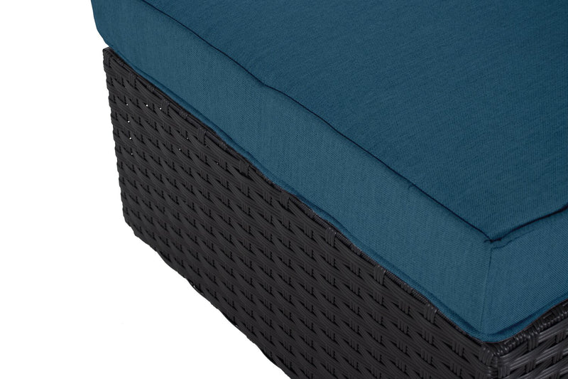 Barbados Patio Ottoman – Blue