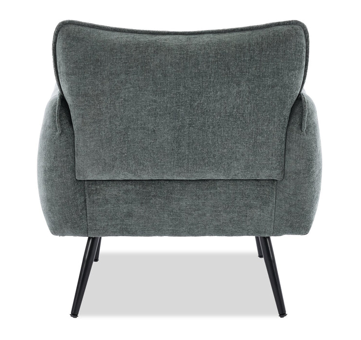 Arlo 29.5\" Linen-Look Fabric Accent Chair – Green