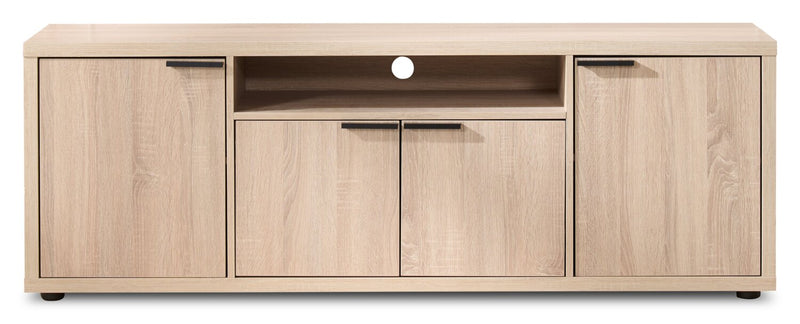 Noren 63\" TV Stand with Storage for TVs up to 58\"- Light Oak