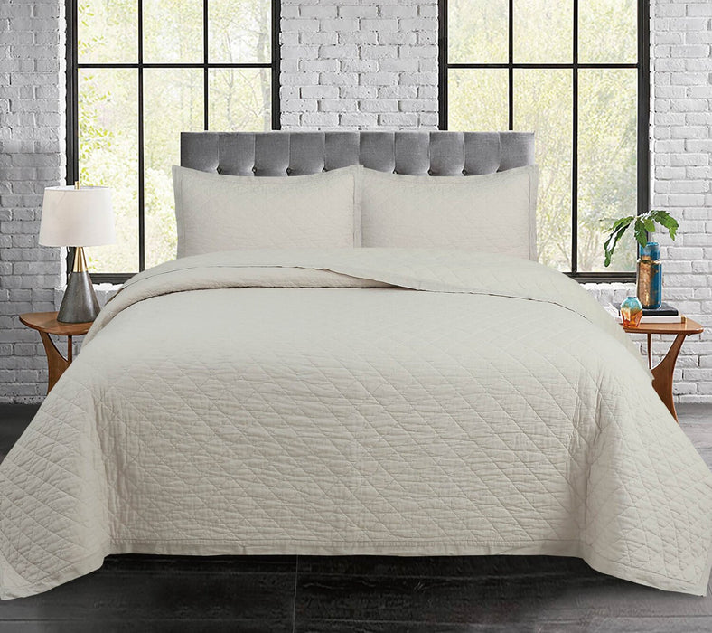 Flaxseed Cove 3-Piece Queen Quilt Set