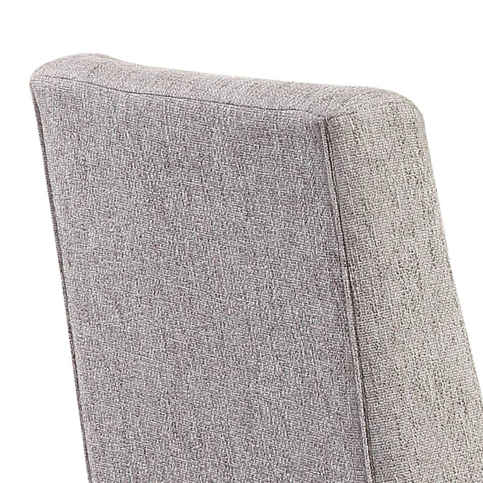 Cedar Dining Chair with Polyester Fabric, Pine Wood - Beige 