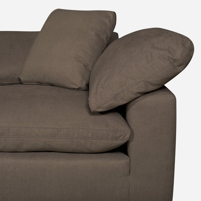 Eclipse 6-Piece Linen-Look Fabric Modular Sectional - Slate 