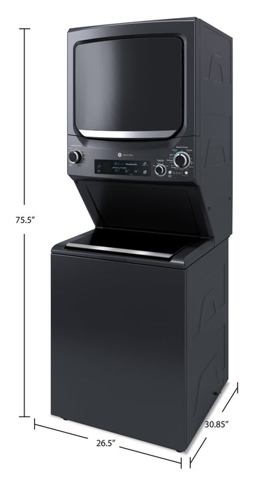 GE Electric Unitized Spacemaker 4.5 Cu. Ft. Washer / 5.9 Cu. Ft. Dryer with WiFi Diamond Gray - GUD5… 