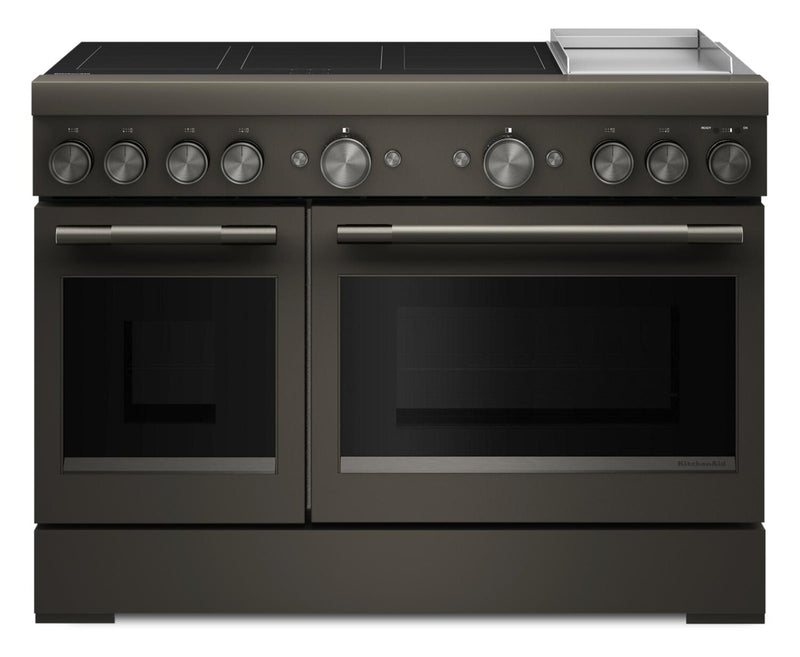 KitchenAid 6.3 Cu. Ft. Induction Freestanding Range with Griddle – Black Ore - KFID948SBE