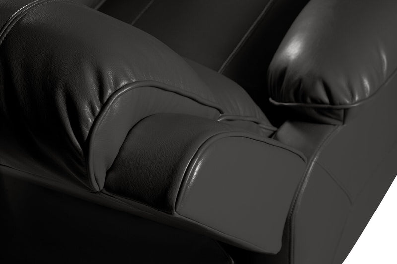 Chandler 37\" Leather-Look Fabric Reclining Chair - Grey 