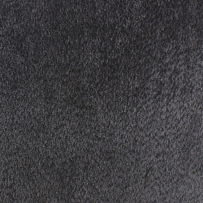 Primo Moon 35.8\" Wooly Raven Black Fabric Curved Chair with Accent Pillow