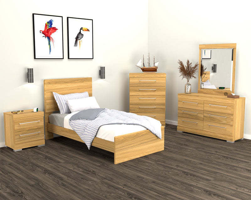 Riley 5-Piece Twin Bedroom Set - Natural