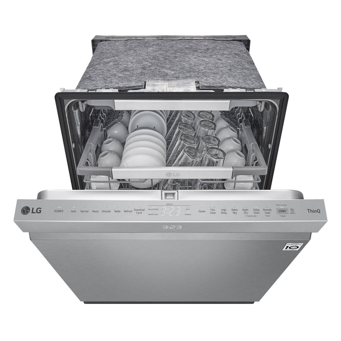 LG 24\" 44 dBA Built-In Top-Control Smart Dishwasher with QuadWash®Pro  - Smudge Proof Stainless Stee… 