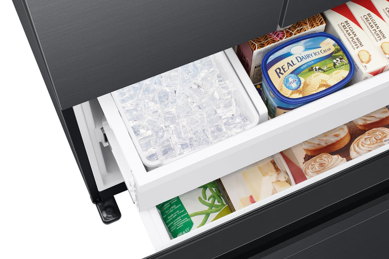 Samsung 33\" 17.5 Cu. Ft. Counter-Depth French-Door Refrigerator - Black Caviar Matt - RF18A5101MT/AA