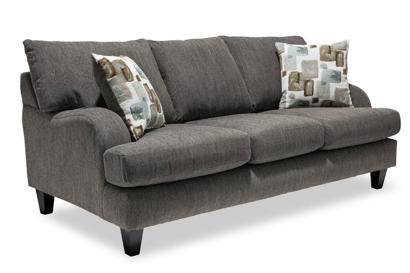 Nofia Chenille Sofa - Charcoal 