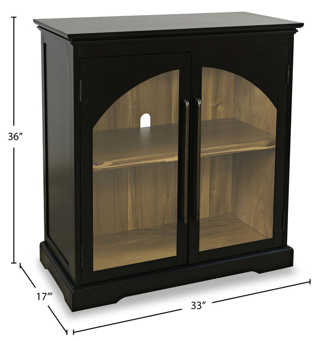 Twyla Solid Wood Accent Cabinet - Black