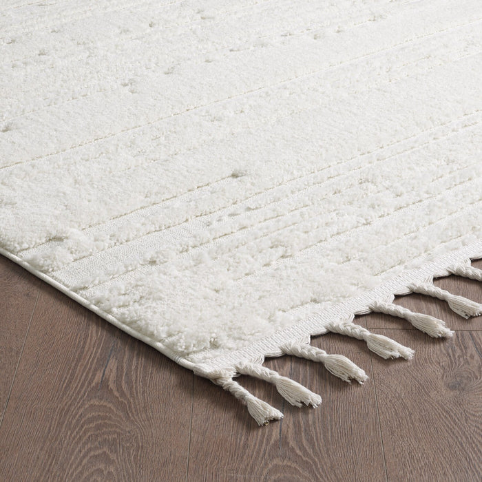 Riley Cream Abstract Area Rug - 5'7\" x 7'3\"