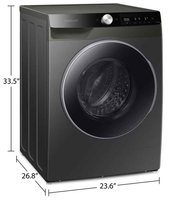 Samsung 24\" 2.9 Cu. Ft. Front-Load Steam Washer - Grey - Stackable - WW25B6900AX/AC 