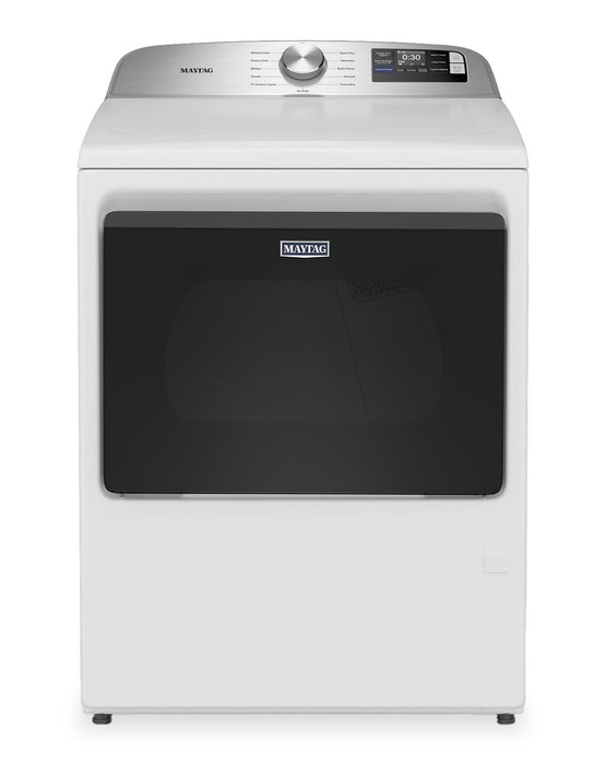 Maytag 6.0 Cu. Ft. Smart Top-Load Washer and 7.4 Cu. Ft. Front Load Electric Dryer – White 