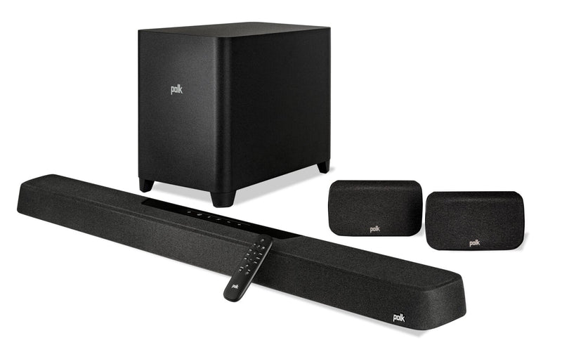 POLK 7.1.2 CH Dolby Atmos DTS:X 3D Audio Soundbar with Wireless Surrounds and Subwoofer (Magnifi MAX AX SR) 