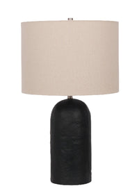 Jones 24” Modern Ceramic Table Lamp - Distressed Black