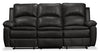 Chandler 82\" Leather-Look Fabric Power Reclining Sofa with USB Ports - Grey 