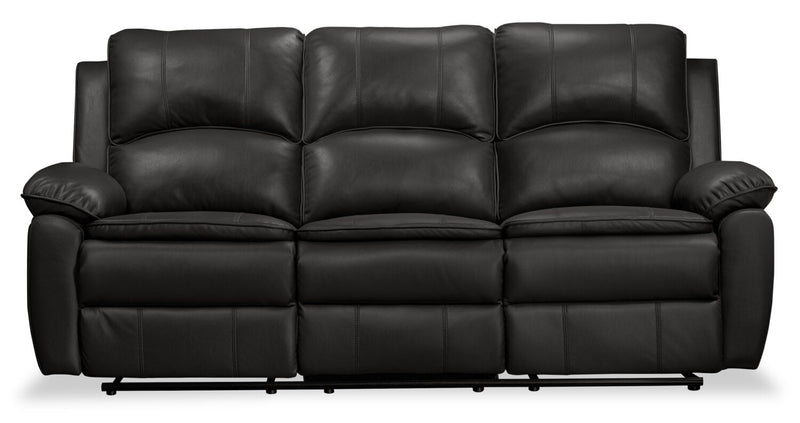 Chandler 82\" Leather-Look Fabric Power Reclining Sofa with USB Ports - Grey 