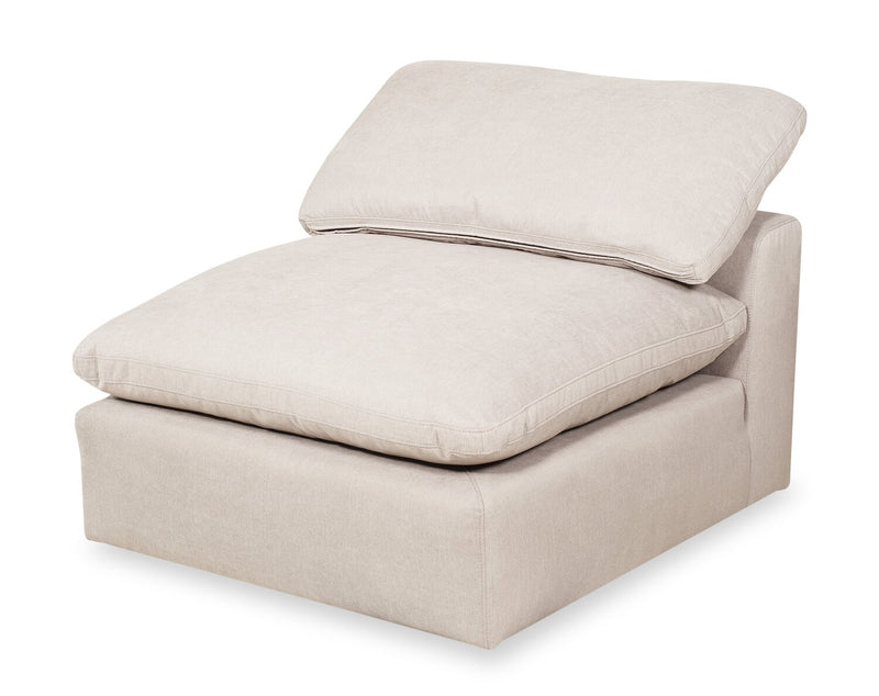 Eclipse 4-Piece Linen-Look Fabric Modular Sectional with Ottoman - Linen