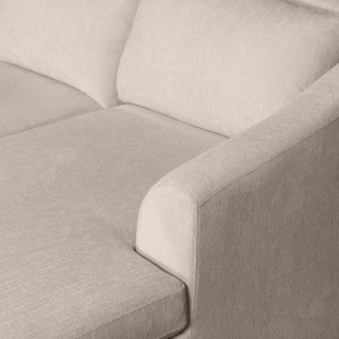 Envy 3-Piece Chenille Fabric Sleeper Sectional with Two Storage Chaises - Almond Beige