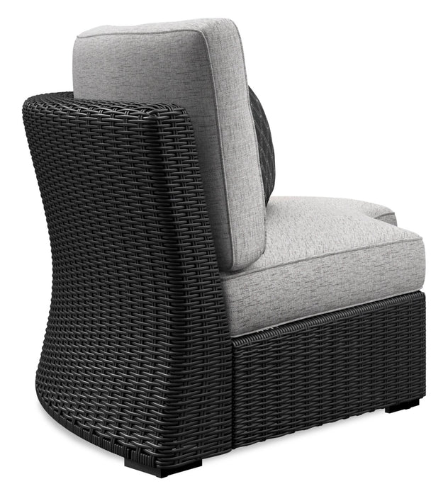 Jasper Patio Curved Corner Chair - Black