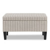 Calgary Rectangular Storage Ottoman - Grey