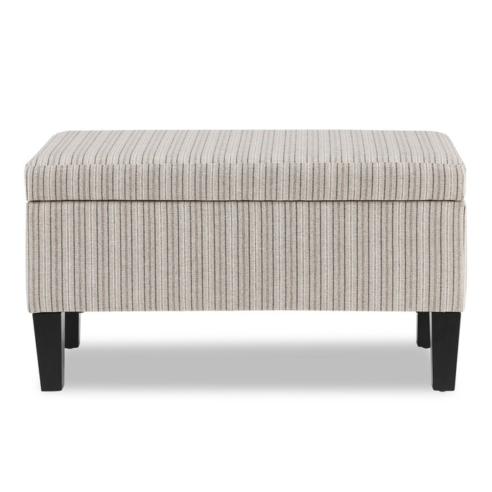 Calgary Rectangular Storage Ottoman - Grey