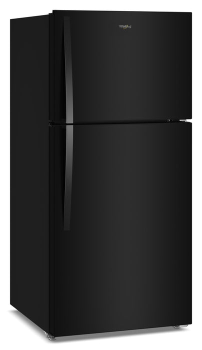 Whirlpool 29.5\" 19 Cu. Ft. Top Freezer Refrigerator with Total Coverage Cooling – Black - WRTX7419SB