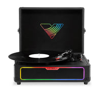 Victrola Journey Glow Illuminated Briefcase Record Player – Black (VSC-700SB-BLK) 