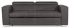 Drake 87\" Faux Suede Fabric Sleeper Sofa with Pull Out Sleeper, Flip-Up Headrests and Button Tufting - Grey 