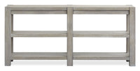 Clifford 64” Contemporary Solid Wood Sofa Table with Shelves - Calico Grey