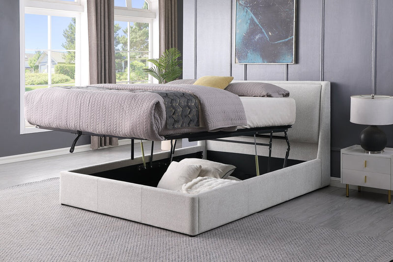 Nico Fabric Storage Queen Bed – Grey