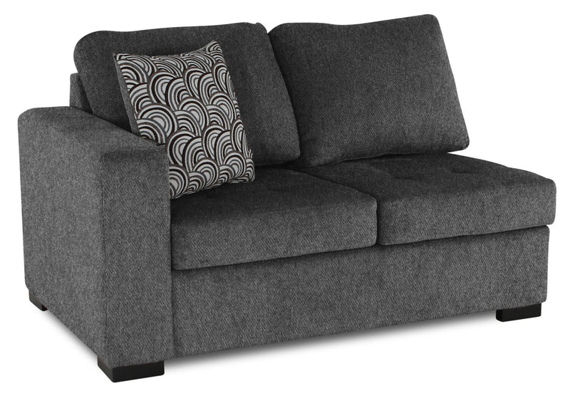 Legend 2-Piece Right-Facing Chenille Cuddler Sectional - Pepper