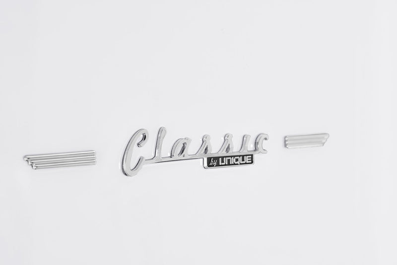 Classic Retro by Unique 24\" 12 Cu. Ft. Bottom-Freezer Refrigerator - Marshmallow White - UGP-340L W AC