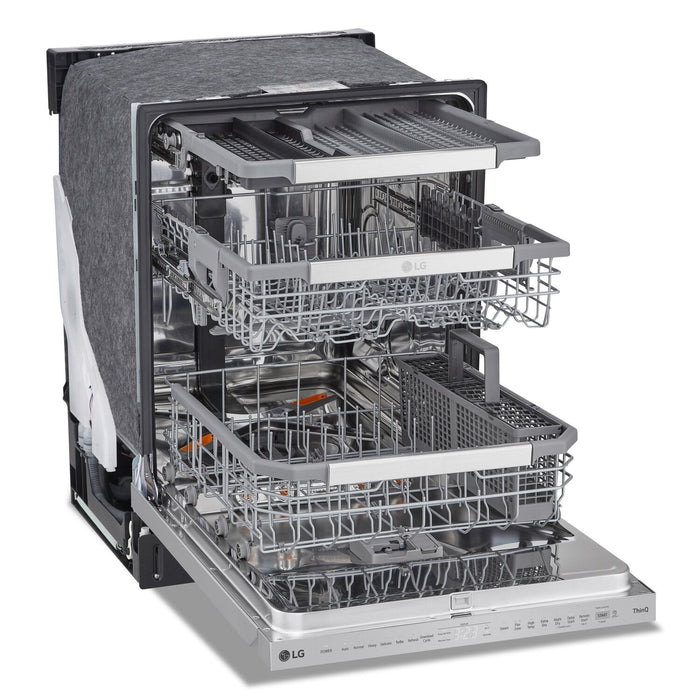 LG 24\" 44 dBA Built-In Top-Control Smart Dishwasher with QuadWash®Pro  - Smudge Proof Stainless Stee… 