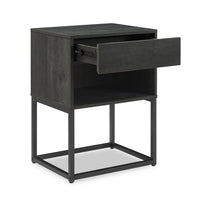 Fynn Bedside 1-Drawer Nightstand with Storage Shelf, 18
