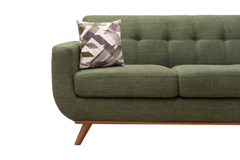 Freeman Linen-Look Fabric Sofa - Avocado