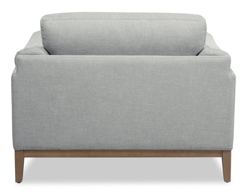 Valley 44\" Fabric Chair with Rubberwood Base and Legs - Grey