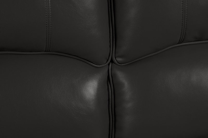 Chandler 60\" Leather-Look Fabric Reclining Loveseat - Grey 