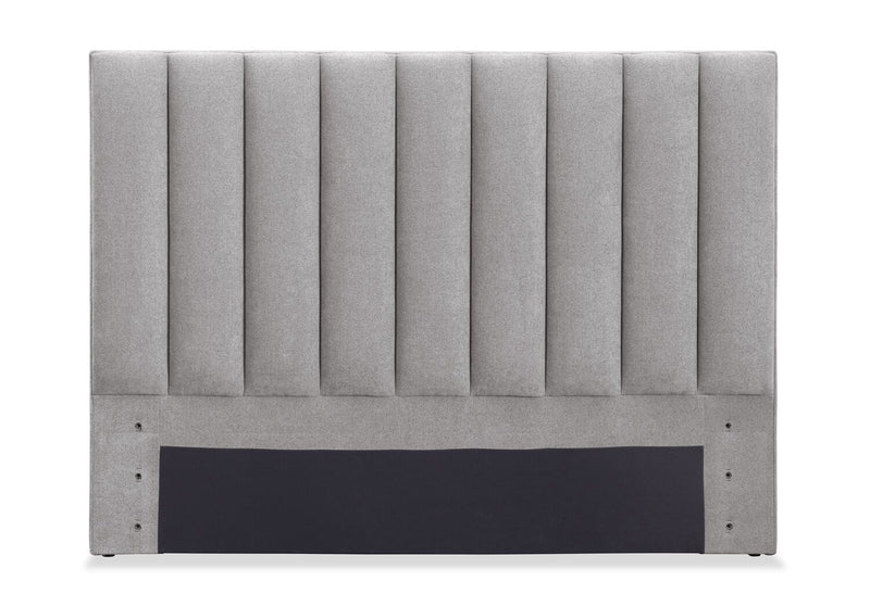 Amos Grey Channel Fabric Headboard - Queen