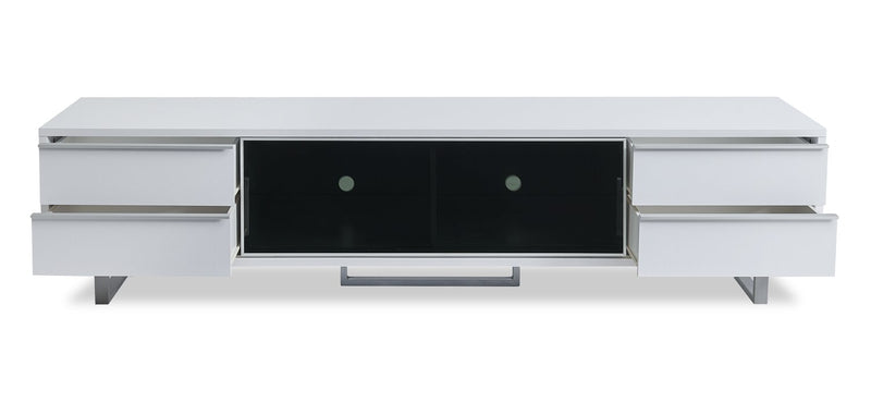 Amelia 89\" x 22\" Modern TV Stand with Storage and Cable Management for TVs up to 100\" - White