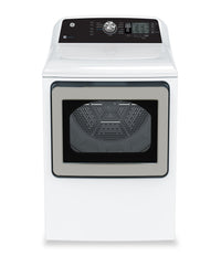 GE 5.3 Cu. Ft. Top Load Washer and 7.4 Cu. Ft. Gas Dryer - White 