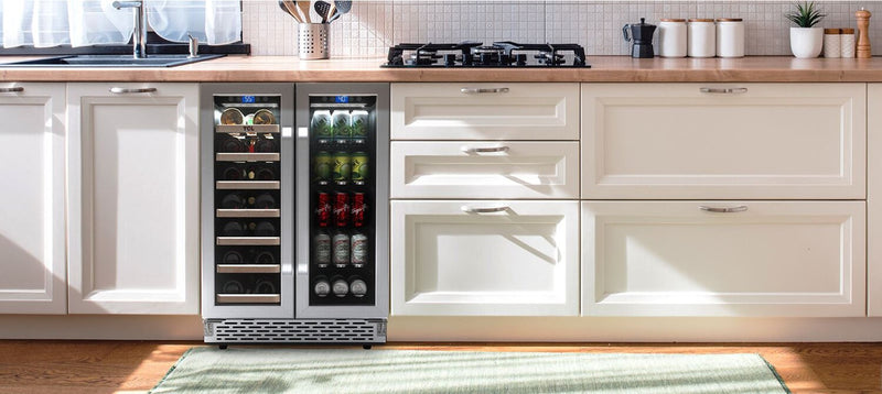 TCL 23.4\" 5.3 Cu. Ft. Dual-Zone Wine Cooler - Stainless Steel - B422D-CA