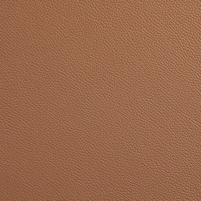 Manitoba Round Faux Leather Storage Ottoman - Brown