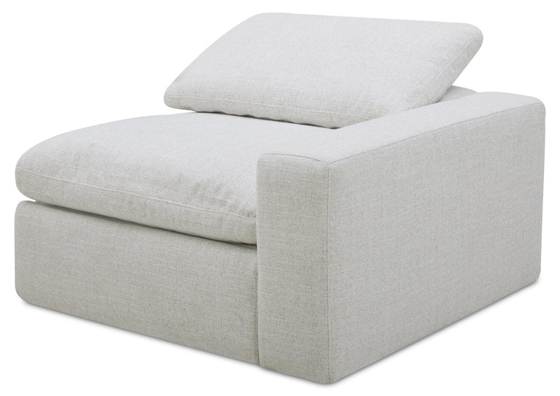 Sky Modular 4-Piece Fabric Sectional with Power Reclining Chair and Feather Down Cushions - Nathan Wheat